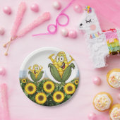 Papieren borden Popcorn Bordje (Feest)