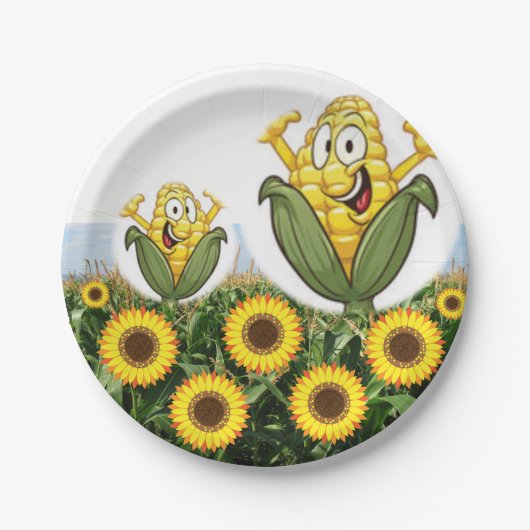 Papieren borden Popcorn Bordje (Voorkant)