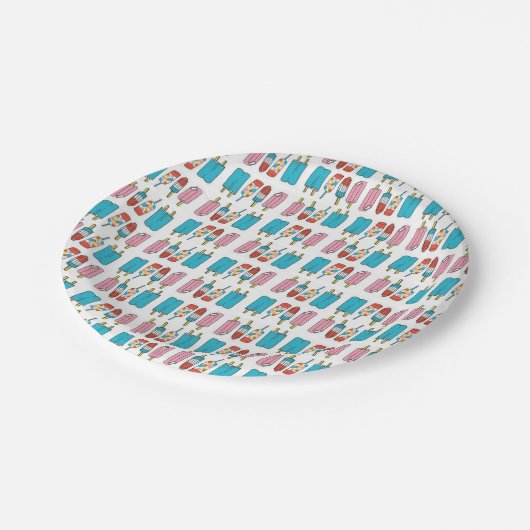 Papieren Borden Popsicles Papieren Bordje (Gekanteld)