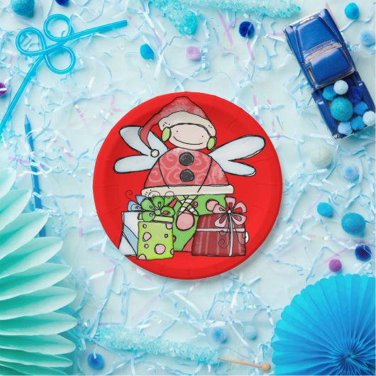 Papieren Borden, prettige kerstkerstkerstman Papieren Bordje (Feest)