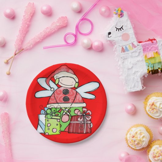 Papieren Borden, prettige kerstkerstkerstman Papieren Bordje (Feest)