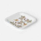 Papieren Borden, prettige kerstkoekjes Papieren Bordje (Gebogen)