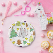 Papieren Borden, prettige kerstmankjes Bordje (Feest)