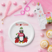 Papieren Borden, prettige kerstpinguïn Boxing Bordje (Feest)