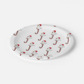 Papieren Borden, prettige kerstsnoepjes Papieren Bordje (Gekanteld)