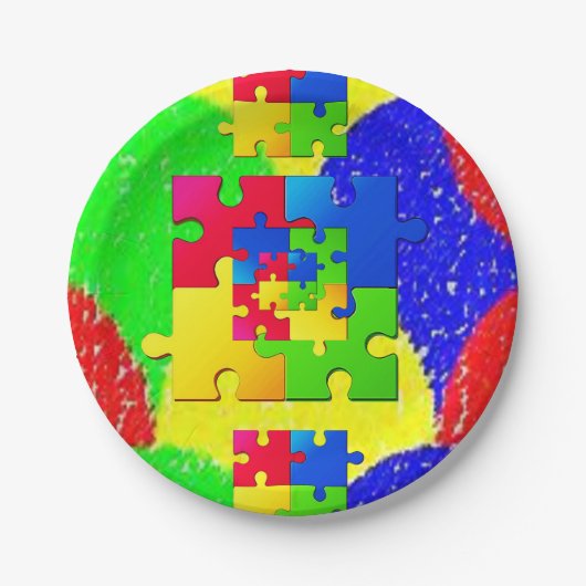 Papieren Borden puzzels Bordje (Voorkant)