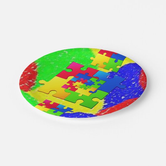 Papieren Borden puzzels Papieren Bordje (Gekanteld)