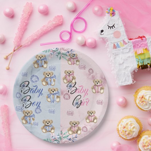 Papieren borden Qty 9-inch gender release party Papieren Bordje (Feest)