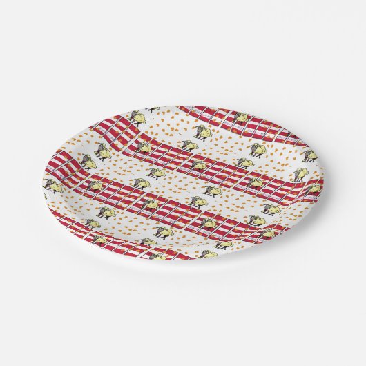 Papieren Borden Red Hearts Love Sheep Papieren Bordje (Gekanteld)