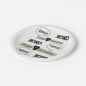 Papieren Borden Red Hearts Love Xoxo Papieren Bordje (Gekanteld)