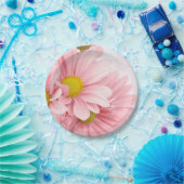 Papieren Borden Roze Daisies Bordje (Feest)