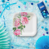 Papieren Borden-roze pinda's papieren Borden Papieren Bordje (Feest)