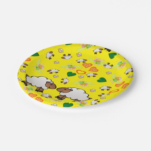 Papieren Borden, schaafgroen hartig Papieren Bordje (Gekanteld)