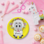 Papieren Borden, schaafmeel, geel Bordje (Feest)