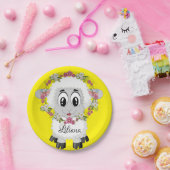 Papieren Borden, schaafmeel, geel Papieren Bordje (Feest)