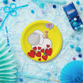 Papieren Borden, schaapskitens rode harten Bordje (Feest)