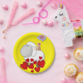 Papieren Borden, schaapskitens rode harten Bordje (Feest)