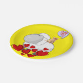 Papieren Borden, schaapskitens rode harten Papieren Bordje (Gekanteld)