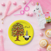 Papieren Borden, schapen, geel Papieren Bordje (Feest)