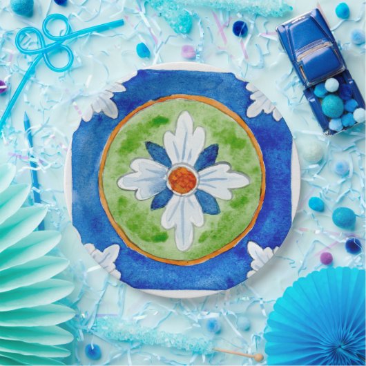 Papieren borden SCT_P8-1 Traditioneel Siciliaans o Papieren Bordje (Feest)