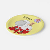 Papieren Borden, Sheep Kitten Happy Valentin Dag Bordje (Gekanteld)