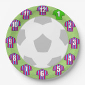 Papieren Borden - Shirten met inkt en blauwe strip Papieren Bordje (Voorkant)