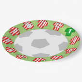 Papieren Borden - Shirten met rode en witte streep Papieren Bordje (Gekanteld)