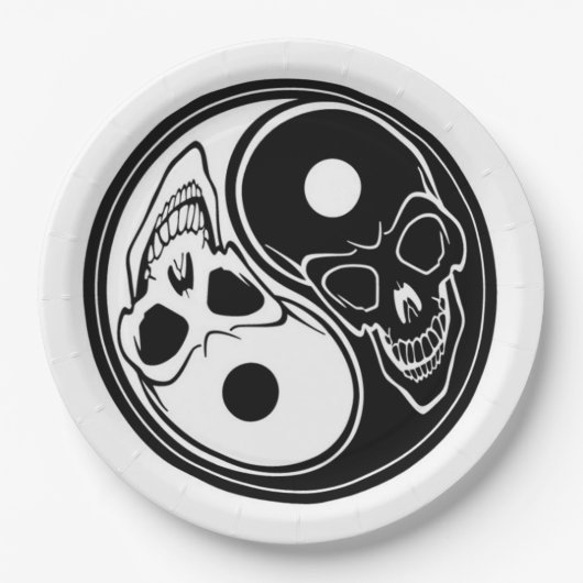 Papieren Borden/Skulls Bordje (Voorkant)