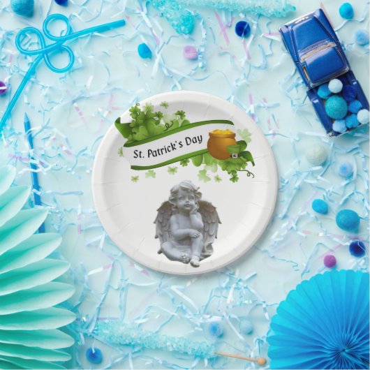 Papieren borden St. Patrick's Day Angel Papieren Bordje (Feest)