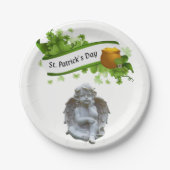 Papieren borden St. Patrick's Day Angel Papieren Bordje (Voorkant)