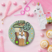 Papieren borden St. Patrick's Day Dog Papieren Bordje (Feest)