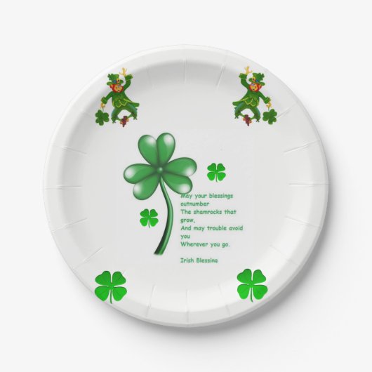Papieren borden St. Patrick's Day Papieren Bordje (Voorkant)