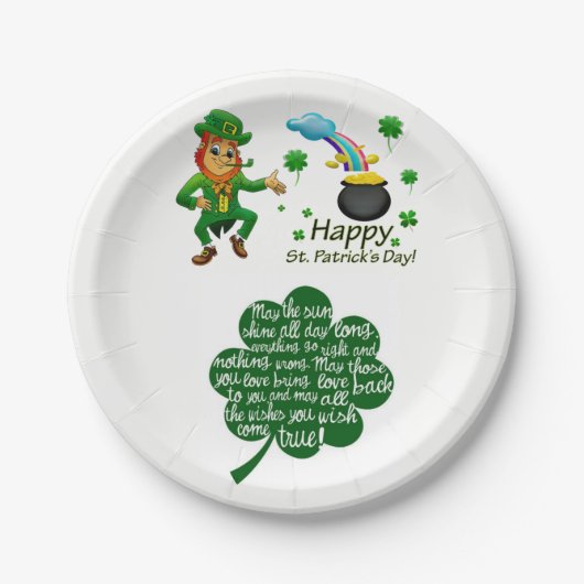 Papieren borden St. Patrick's Day Papieren Bordje (Voorkant)