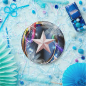 Papieren borden Ster Papieren Bordje (Feest)