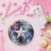 Papieren borden Ster Papieren Bordje (Feest)