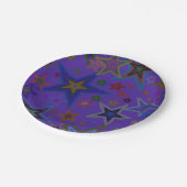 Papieren Borden, sterren, Paarse partij Papieren Bordje (Gekanteld)