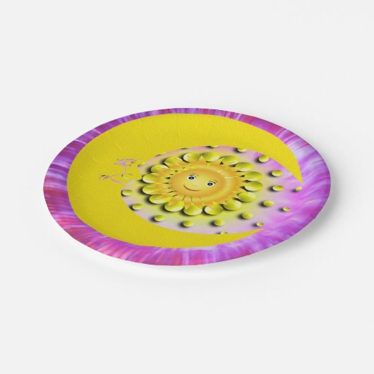 Papieren Borden, Sun Moon Bordje (Gekanteld)