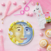 Papieren Borden, Sun Moon Stars Bordje (Feest)