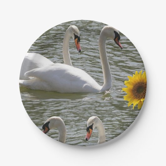 Papieren borden swans bordje (Voorkant)