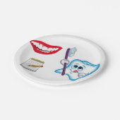 Papieren Borden Tandarts Papieren Bordje (Gekanteld)