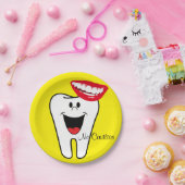 Papieren Borden, tandtanden Geen holtes Tandarts Papieren Bordje (Feest)