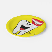 Papieren Borden, tandtanden Geen holtes Tandarts Papieren Bordje (Gekanteld)