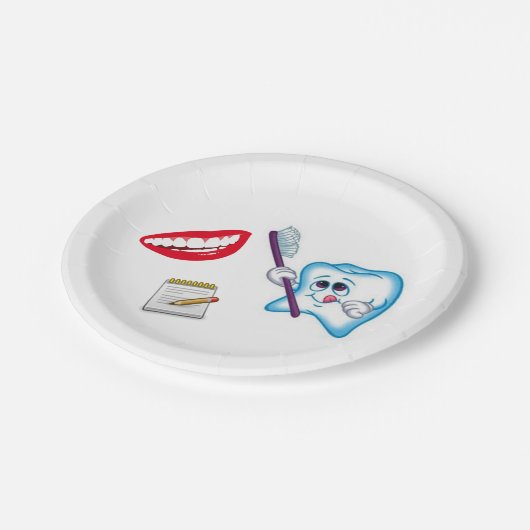 Papieren Borden Tentist Teth Smile Papieren Bordje (Gekanteld)