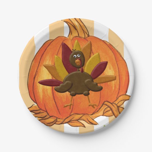 Papieren borden Thanskgiving Papieren Bordje (Voorkant)