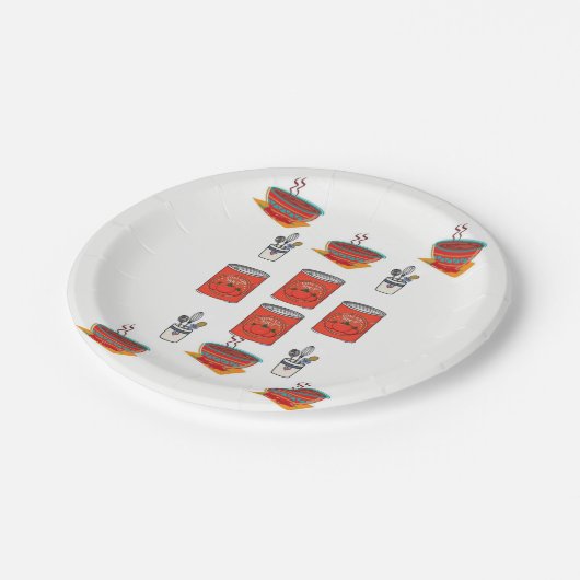 Papieren Borden tomaat Papieren Bordje (Gekanteld)