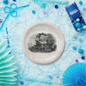 Papieren Borden,  trein Papieren Bordje (Feest)