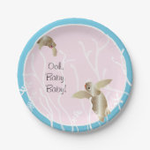 Papieren Borden "Turtle Blue Pink" Bordje (Voorkant)