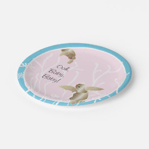 Papieren Borden "Turtle Blue Pink" Bordje