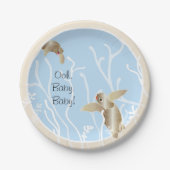 Papieren Borden "Turtle Blue Tan" Bordje (Voorkant)