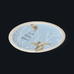 Papieren Borden "Turtle Blue Tan" Bordje<br><div class="desc">Papieren Borden "Turtle Blue Tan". Geniet ook van bijpassende papieren bekers,  papieren servetten,  uitnodigingen,  bingokaarten en stempels. Personaliseer door "Ooh,  Baby,  Baby!" te verwijderen en uw eigen tekst toe te voegen. Pas aan door uw favoriete lettertypestijl,  -kleur en -grootte te kiezen. Veel plezier en gefeliciteerd!</div>